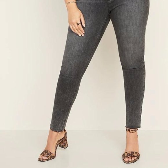 New Old Navy High-Waisted Button-Fly Rockstar Super Skinny Ankle Jeans For Women - Picture 2 of 7